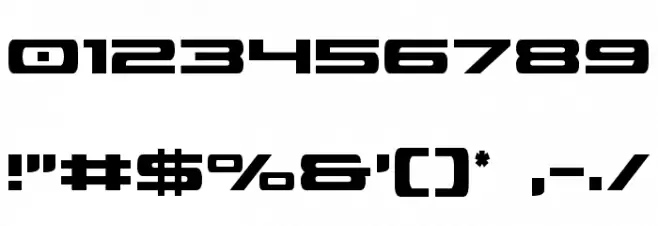 Classic Cobra Condensed Font OTHER CHARS
