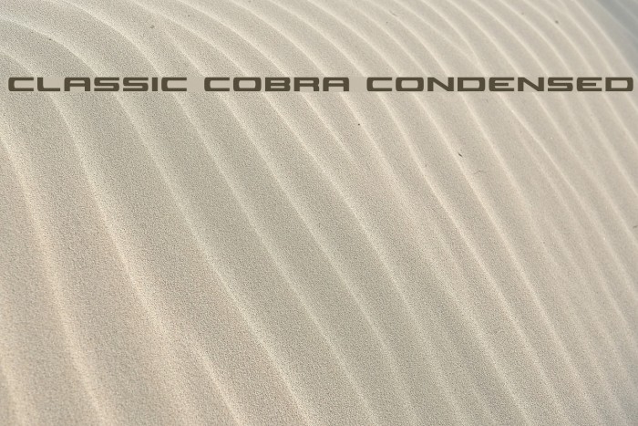 Classic Cobra Condensed Font examples