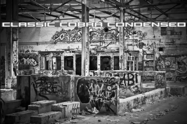 Classic Cobra Condensed Font examples
