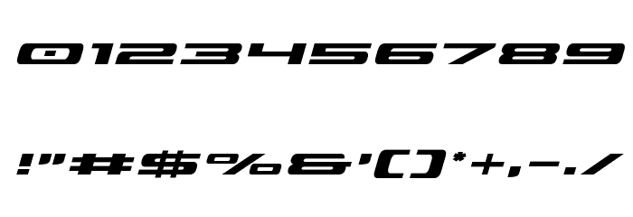 Classic Cobra Expanded Italic Font OTHER CHARS