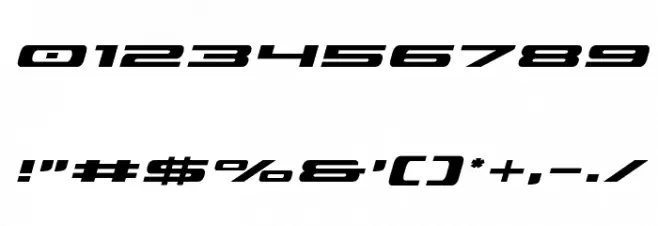 Classic Cobra Expanded Italic Font OTHER CHARS