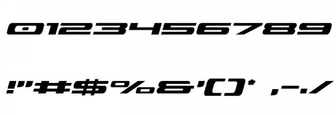 Classic Cobra Expanded Italic Font OTHER CHARS