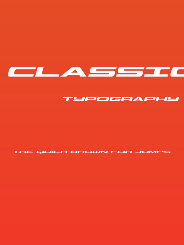 Classic Cobra Expanded Italic Poster