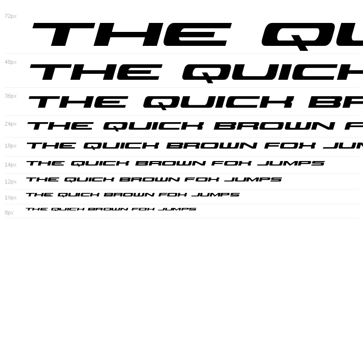 Classic Cobra Expanded Italic Waterfall