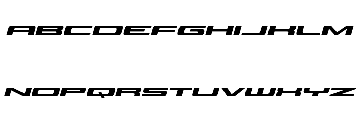 Classic Cobra Expanded Italic Font LOWERCASE