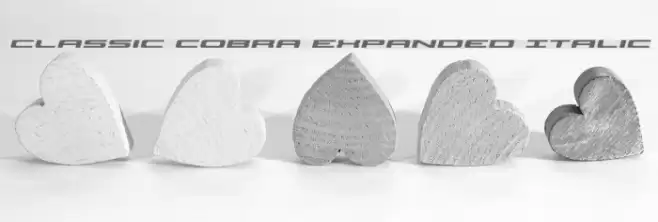 Classic Cobra Expanded Italic Font examples
