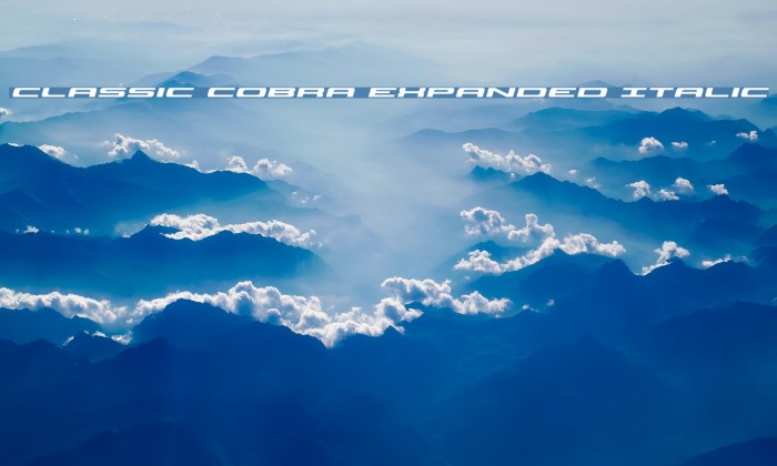 Classic Cobra Expanded Italic Font examples