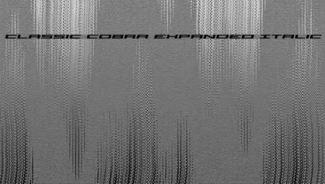 Classic Cobra Expanded Italic Font examples
