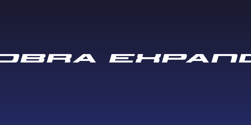 Classic Cobra Expanded Italic Social Header