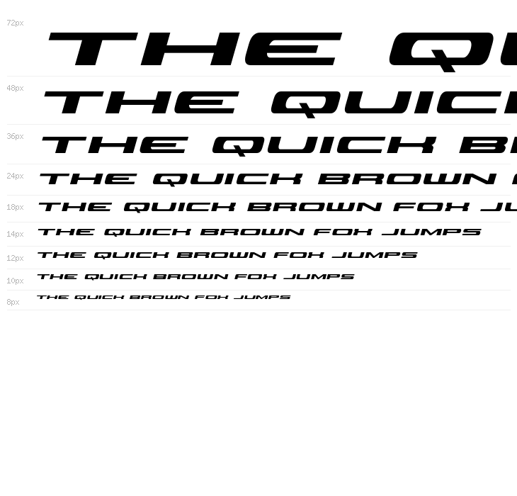 Classic Cobra Expanded Italic Waterfall