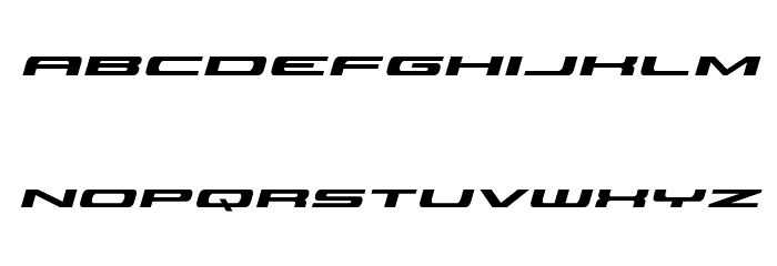 Classic Cobra Expanded Italic Font LOWERCASE
