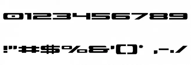 Classic Cobra Expanded Font OTHER CHARS