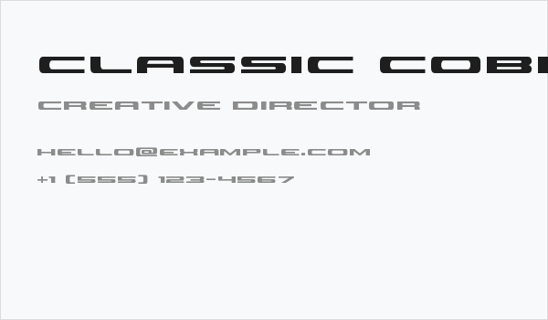 Classic Cobra Expanded Business Card