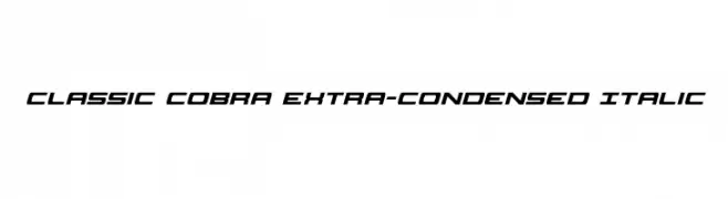 Classic Cobra Extra-Condensed Italic  नि: शुल्क फ़ॉन्ट्स डाउनलोड