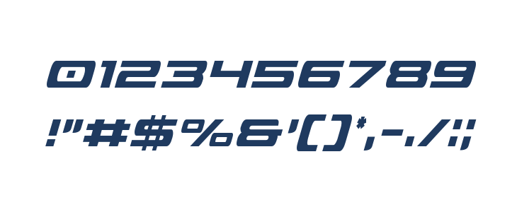 Classic Cobra Extra-Condensed Italic Other Characters