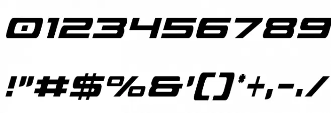 Classic Cobra Extra-Condensed Italic Font OTHER CHARS