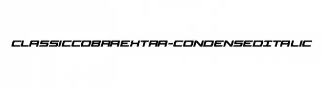 Classic Cobra Extra-Condensed Italic  Frei Schriftart Herunterladen