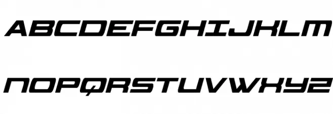 Classic Cobra Extra-Condensed Italic Шрифта ВЕРХНИЙ