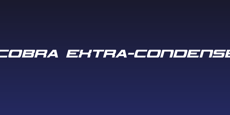 Classic Cobra Extra-Condensed Italic Social Header