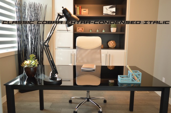 Classic Cobra Extra-Condensed Italic Example 1