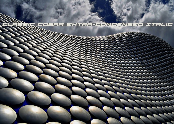 Classic Cobra Extra-Condensed Italic Example 2