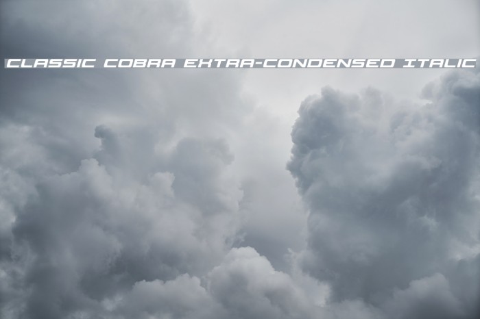 Classic Cobra Extra-Condensed Italic Example 3