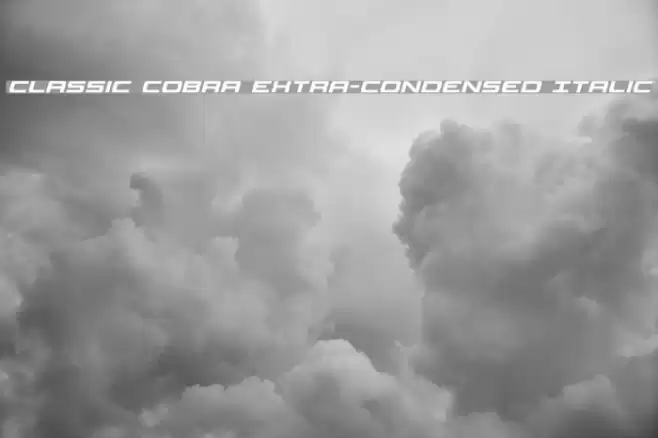 Classic Cobra Extra-Condensed Italic Font examples