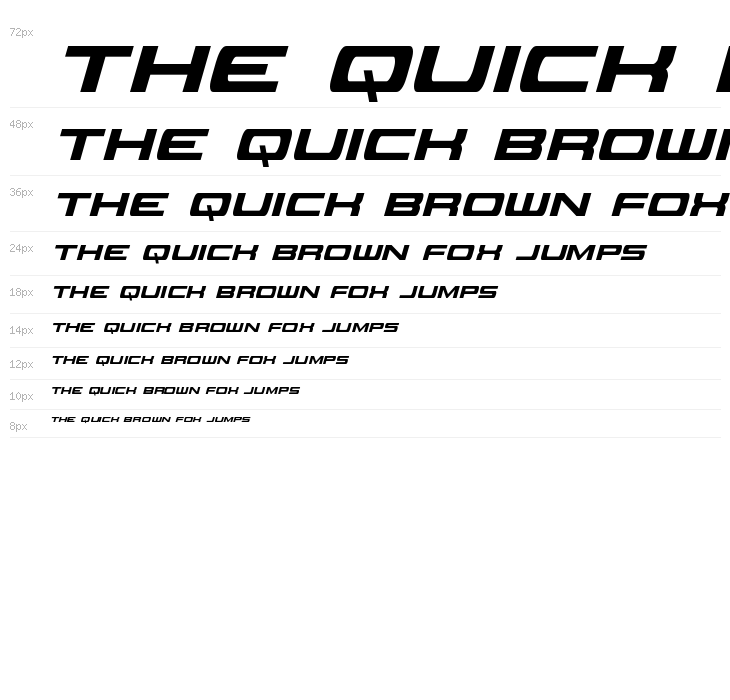 Classic Cobra Extra-Condensed Italic Waterfall