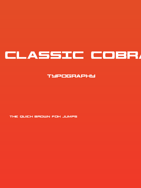 Classic Cobra Extra-Condensed Poster