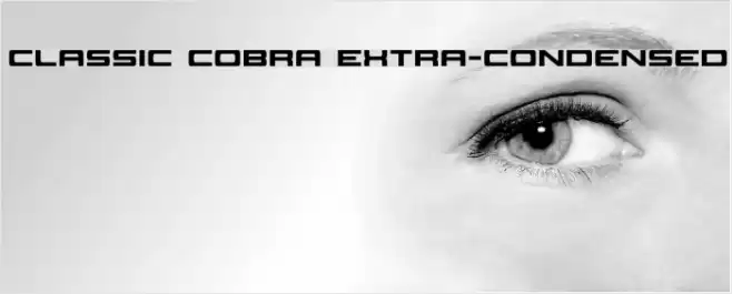 Classic Cobra Extra-Condensed Font examples