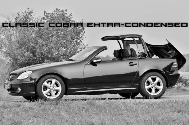 Classic Cobra Extra-Condensed Font examples