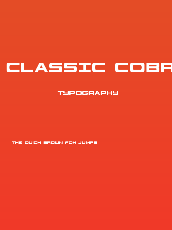 Classic Cobra Extra-Condensed Poster