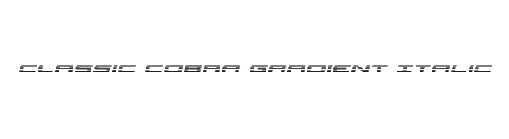 Classic Cobra Gradient Italic  नि: शुल्क फ़ॉन्ट्स डाउनलोड
