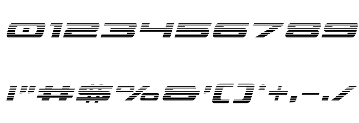 Classic Cobra Gradient Italic Font OTHER CHARS