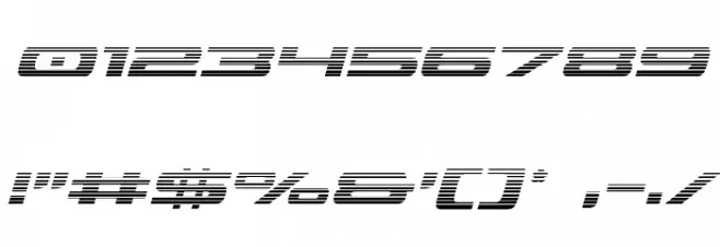 Classic Cobra Gradient Italic Font OTHER CHARS