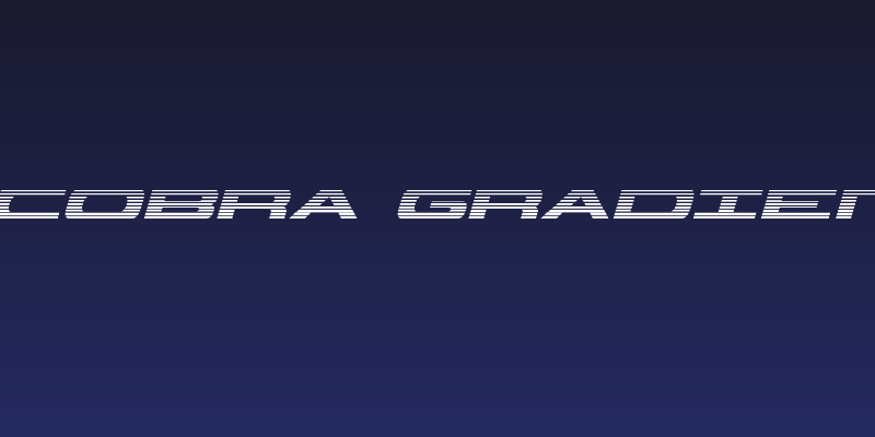 Classic Cobra Gradient Italic Social Header