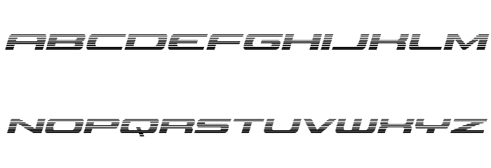 Classic Cobra Gradient Italic Font LOWERCASE
