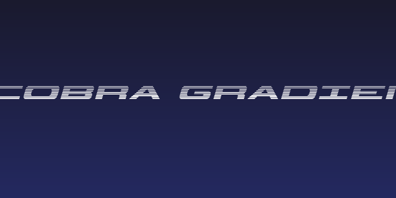 Classic Cobra Gradient Italic Social Header