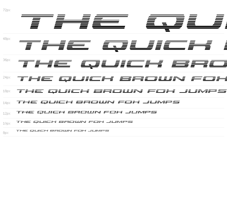 Classic Cobra Gradient Italic Waterfall