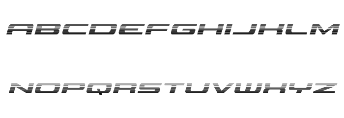 Classic Cobra Gradient Italic Font LOWERCASE