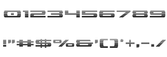 Classic Cobra Gradient Font OTHER CHARS