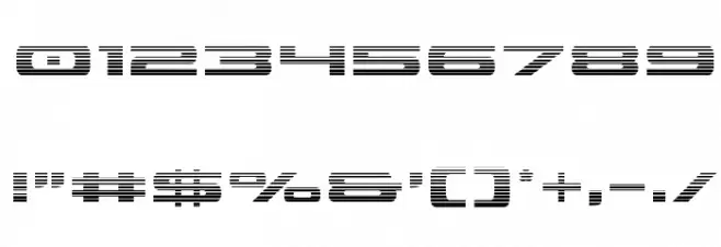 Classic Cobra Gradient Font OTHER CHARS