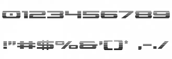 Classic Cobra Gradient Font OTHER CHARS