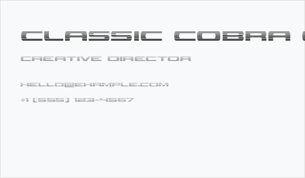 Classic Cobra Gradient Business Card