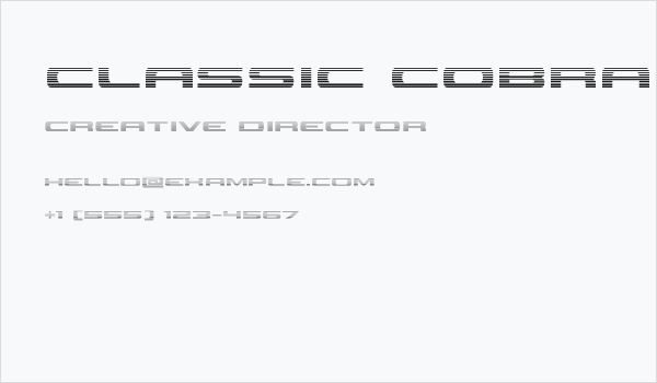 Classic Cobra Gradient Business Card