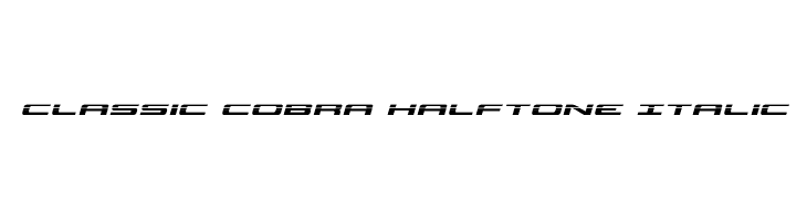 Classic Cobra Halftone Italic  font caratteri gratis