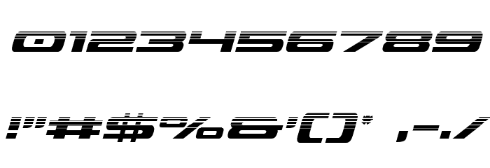 Classic Cobra Halftone Italic Font OTHER CHARS
