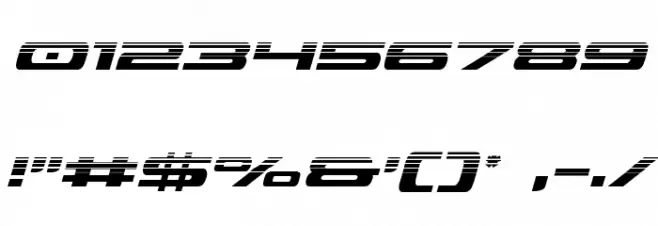 Classic Cobra Halftone Italic Font OTHER CHARS