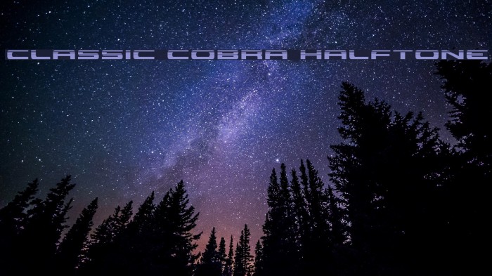 Classic Cobra Halftone Font examples