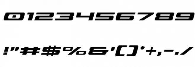 Classic Cobra Italic Font OTHER CHARS